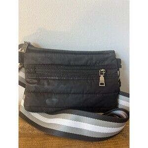 Think Rolyn Quilted Puffer Bum Crossbody Camo Black Bag Travel Purse W Shoulder